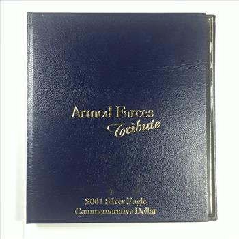 2001 Colorized American Silver Eagle*US Army Tribute*1oz .999 Fine Silver*In Portfolio