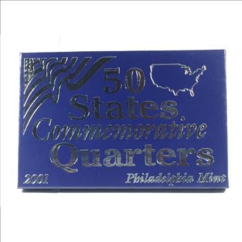 2001 Commemorative State Quarters*Philadelphia Mint*Custom Holder and Box