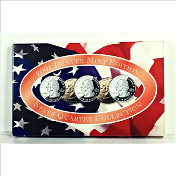 2001 Denver Mint Edition State Quarter Collection*In Custom Holder & Original Packaging