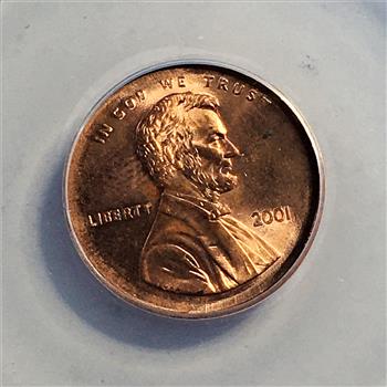 2001 MS64 RED Broadstruck Cents Anacs Error Coin