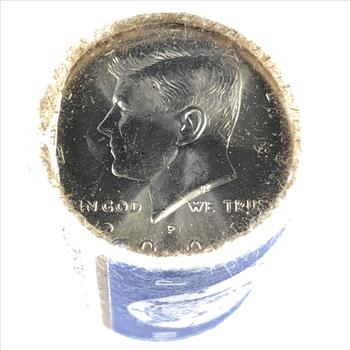 2001 P Unsearched Shotgun Wrapped Roll of Uncirculated Half Dollar