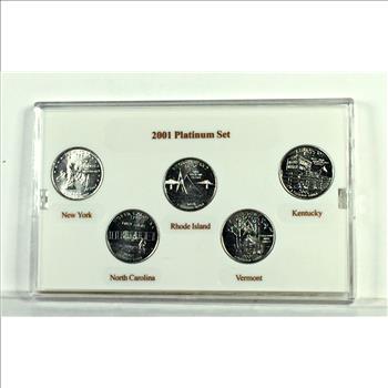 2001 Platinum Layered Edition State Quarter Collection*In Custom Holder & Original Packaging
