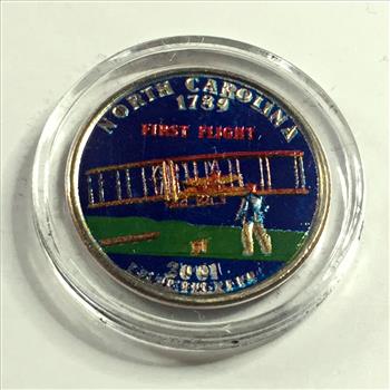 2001-P Colorized North Carolina State Commemorative Quarter*Specialized Coloring*In Protective Capsule