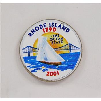 2001-P Colorized Rhode Island Commemorative State Quarter
