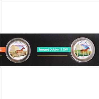 2001-P & D Colorized Kentucky State Commemorative Quarters*On 6.5