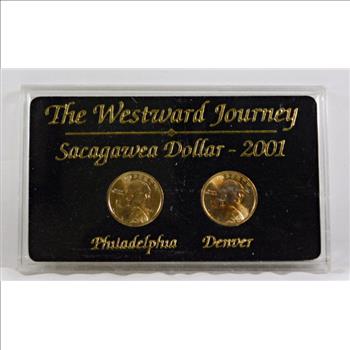 2001-P & D Sacagawea Dollars*Uncirculated in Protective Display Case