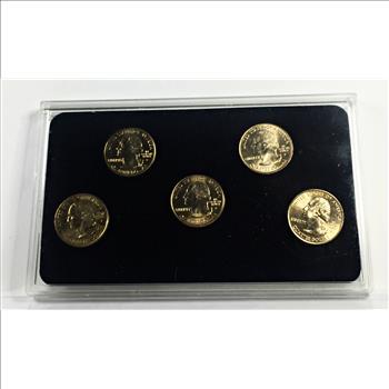 2002 24K Gold Layered Commemorative Quarters*Uncirculated in Custom Holder