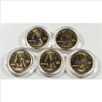 2002 24K Gold Layered Commemorative State Quarters*High Grade*In Protective Capsules
