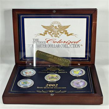 2002 Colorized State Quarter Collection*In Capsules and Nice Storage/Display Box