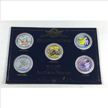 2002 Colorized State Quarter Collection*In Capsules and Nice Storage/Display Box
