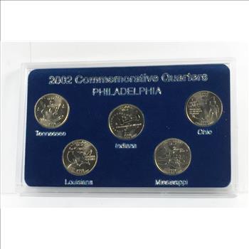 2002 Commemorative State Quarters*Philadelphia Mint*Custom Holder and Box