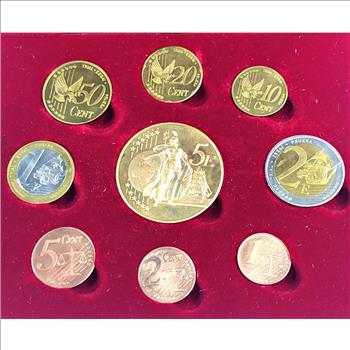 2002 Euro Prototype Pattern Coin Set for the United Kingdom*In Nice display/Gift Box