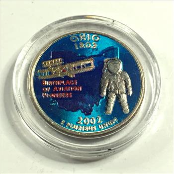 2002-P Colorized Ohio State Commemorative Quarter*Specialized Coloring*In Protective Capsule