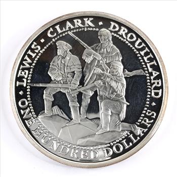 2003 Silver Lewis & Clark $100 Commemorative*The Sovereign Nation of the Shawnee Tribe*Four (4) Troy Ounces .999 Fine Silver