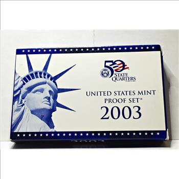 2003 United States Mint Proof Set*Includes The Year's Commemorative State Quarter*In Original US Mint Packaging