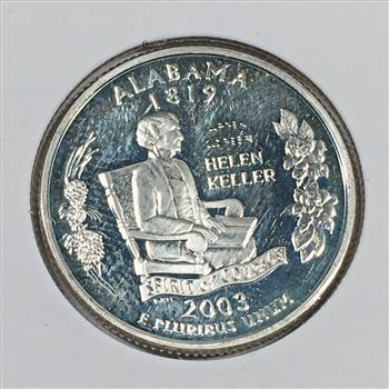 2003-S Proof Silver Alabama State Commemorative Quarter
