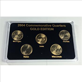 2004 24K Gold Layered Edition of United States Commemorative Quarters*In Custom Holder