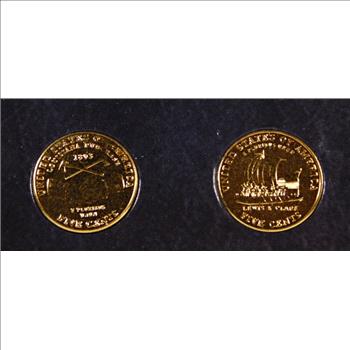 2004 Gold Plated Nickels*Peace Medal & Lewis and Clark Medal*Both 