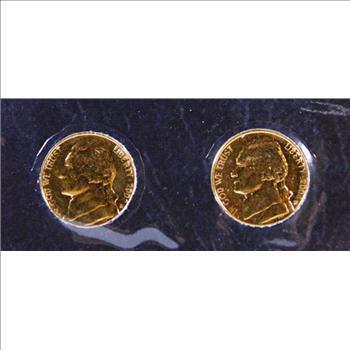 2004 Gold Plated Nickels*Peace Medal & Lewis and Clark Medal*Both 