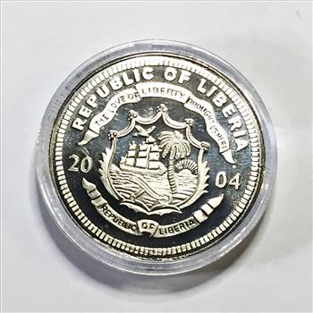 2004 Republic of Liberia $10 George W. Bush Coin*Proof*DCAM
