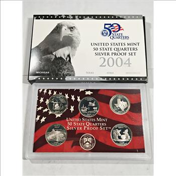 2004 US Mint State Quarter Silver Proof Set