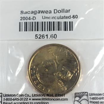 2004-D Sacagawea Commemorative Dollar*Graded Uncirculated 60 by Littleton Coin Co.