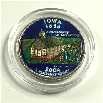 2004-P Colorized Iowa State Commemorative Quarter*Specialized Coloring*In Protective Capsule
