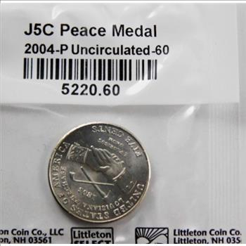 2004-P Jefferson Peace Commemorative Nickel*Graded Uncirculated 60 by Littleton Coin Company