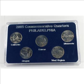 2005 Commemorative State Quarters*Philadelphia Mint*Custom Holder and Box