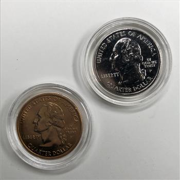 2005 Gold and Platinum Layered Oregon State Quarters