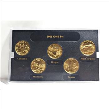 2005 Gold Layered Edition State Quarter Collection*In Custom Holder