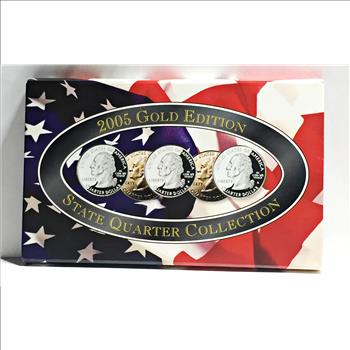 2005 Gold Layered Edition State Quarter Collection*In Custom Holder