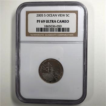 2005 S Jefferson Nickel Ocean View NGC Proof 69 *Ultra Cameo