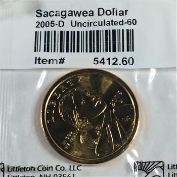2005-D Sacagawea Commemorative Dollar*Graded Uncirculated 60 by Littleton Coin Company
