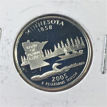 2005-S Proof Silver Layered Minnesota State Commemorative Quarter*DCAM