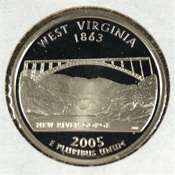 2005-S Proof Silver West Virginia State Commemorative Washington Quarter*Deep Cameo