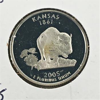 2005-S Silver Proof Kansas Commemorative Quarter*DCAM