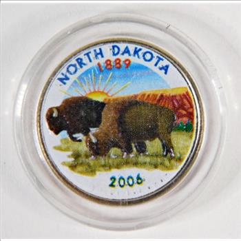2006-P Colorized North Dakota Commemorative State Quarter