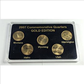 2007 24K Gold Layered Edition of United States Commemorative Quarters*In Custom Holder