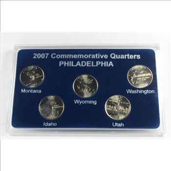 2007 Commemorative State Quarters*Philadelphia Mint*Custom Holder and Box
