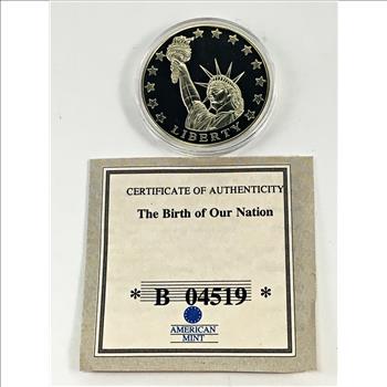 2007 Statue of Liberty Medallion*33mm*Brilliant Uncirculated*In Protective Capsule