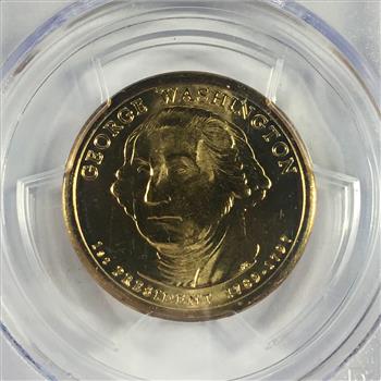 2007-D George Washington (position A) Commemorative Presidential Dollar*First Day of Issue*Graded MS66 by PCGS