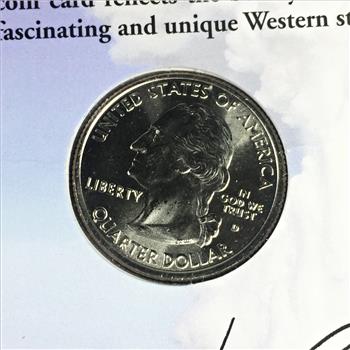2007-D Wyoming State Quarter Commemorative Coin Card*Story Board Contains Lot of Wyoming History