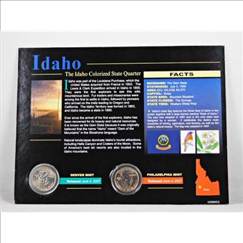 2007-P & D Colorized Idaho State Commemorative Quarters*On 6.5