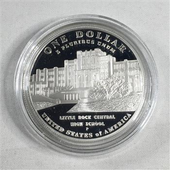 2007-P Proof Silver Dollar Commemorating Desegregation In Education*In Display/Gift Case