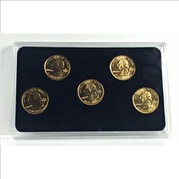 2008 24K Gold Layered Edition of Commemorative Quarters*In Custom Holder
