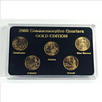 2008 24K Gold Layered Edition of Commemorative Quarters*In Custom Holder