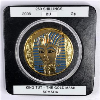 2008 250 Schillings Gold Layered King Tut  in Protective Holder