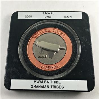 2008 Ghanaian Tribes 2 Mwal*Mwalba Tribe*Bronze/CN*Uncirculated*In Protective Capsule