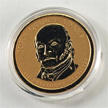 2008-P Colorized John Quincy Adams Presidential Commemorative Dollar*In Protective Capsule